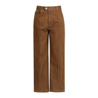 Women’s Brown Wide-Leg Pants with Side Button Detailing – Designer-Inspired 2026 Trend