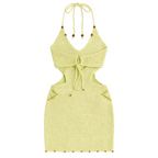 Cabana Cutout Crochet Mini Dress