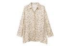 Leopard Print Matching Set – Lightweight Button Down Shirt & Wide Leg Pants Set – Cream Animal Print Two Piece Set