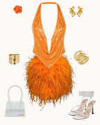 Sunset Disco Sequin Halter Top