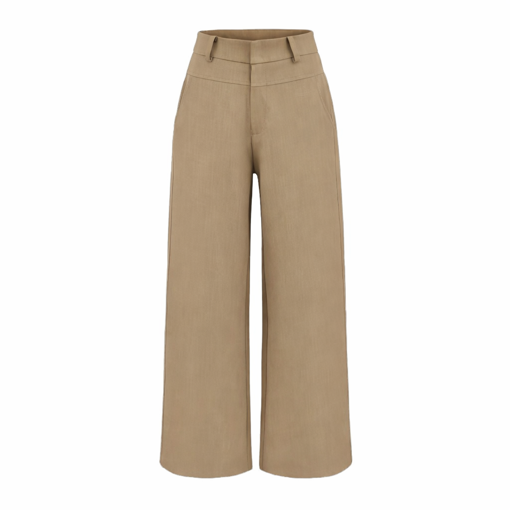 Black Tailored Wide-Leg Trousers | High-Waist Relaxed Fit Pants